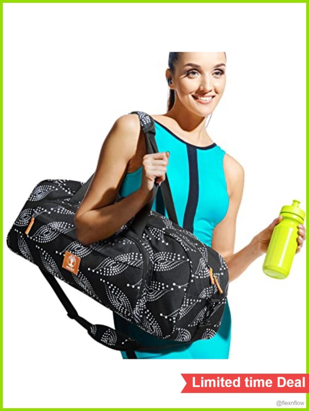 Large Yoga Mat Bag Carrier 8 Pocket Wet Pocket Gym Duffle for Women Men